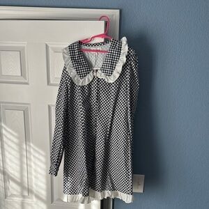 Checkered Black and White Mini Dress